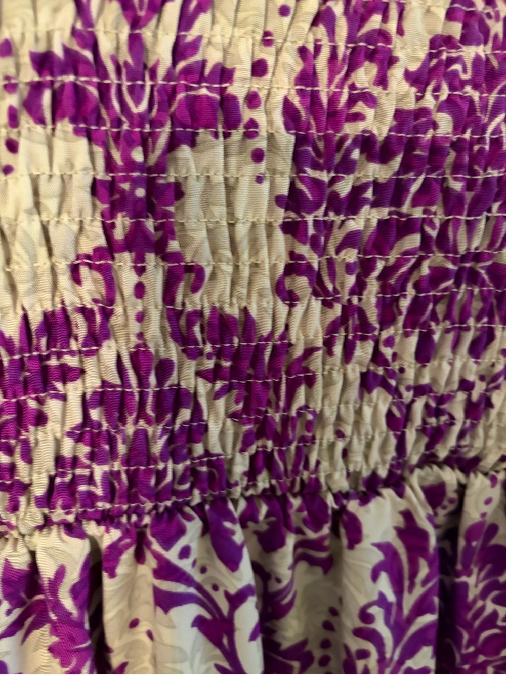 Women’s Purple Printed V-Neck Midi Dress NWOT - Picture 5 of 9